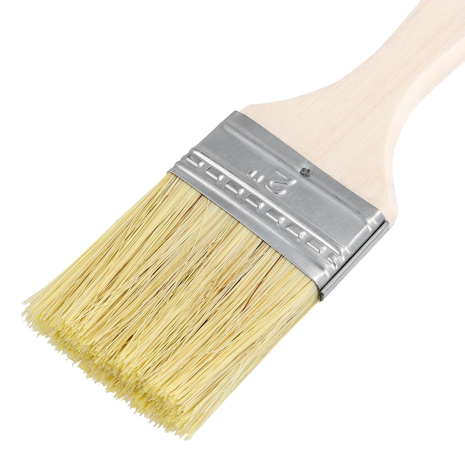 60 Pinceles Planos de 45 mm, Mango de Madera, Cerdas Sintéticas para Pintura Acrílica, Acuarela, Óleo, Barniz y Pegamento - Juego Completo para Artistas y Bricolaje