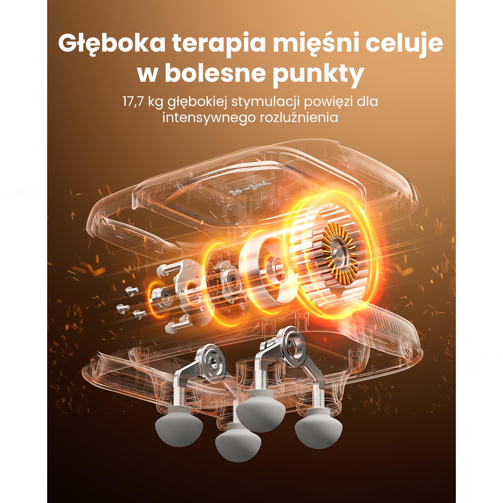 BOB AND BRAD TheraPanel Pistolet Masujący 4 Głowice Deep Tissue z Wymienną Płytą, 4X Ulga w Bólu, Masażer Elektryczny Plecy Barki, Prezent Kobiety Mężczyźni