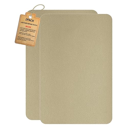 Parche de reparación de cuero, parche autoadhesivo de 8 x 11 pulgadas, adhesivo de fuerte adherencia, kit de reparación de cuero de varios colores