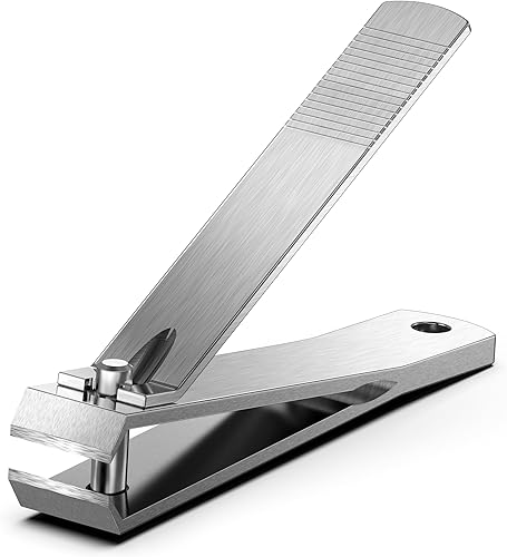 BALUCA Cortaúñas de hoja recta resistente para uñas gruesas de los pies, cortaúñas profesionales de acero inoxidable para uñas de los pies,