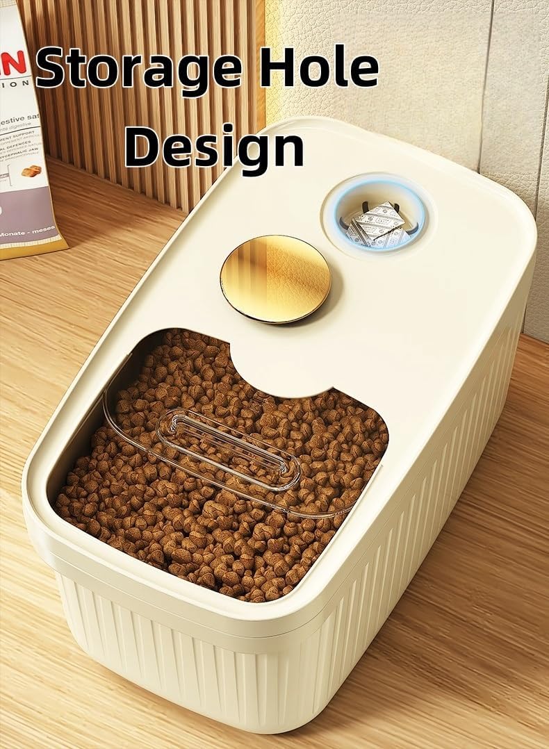 Wcxixo Dog Food Storage Container,Pet Food Container with Sliding Lid,BPA Free Plastic Storage Bin for Dog Food Kibble with Measuaring Cups-Rodent Proof Or Dog Food, for Kibble,Dog Treats