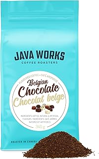 Java Works Coffee Belgian Chocolate Flavoured Coffee *Ground*, 340 Grams