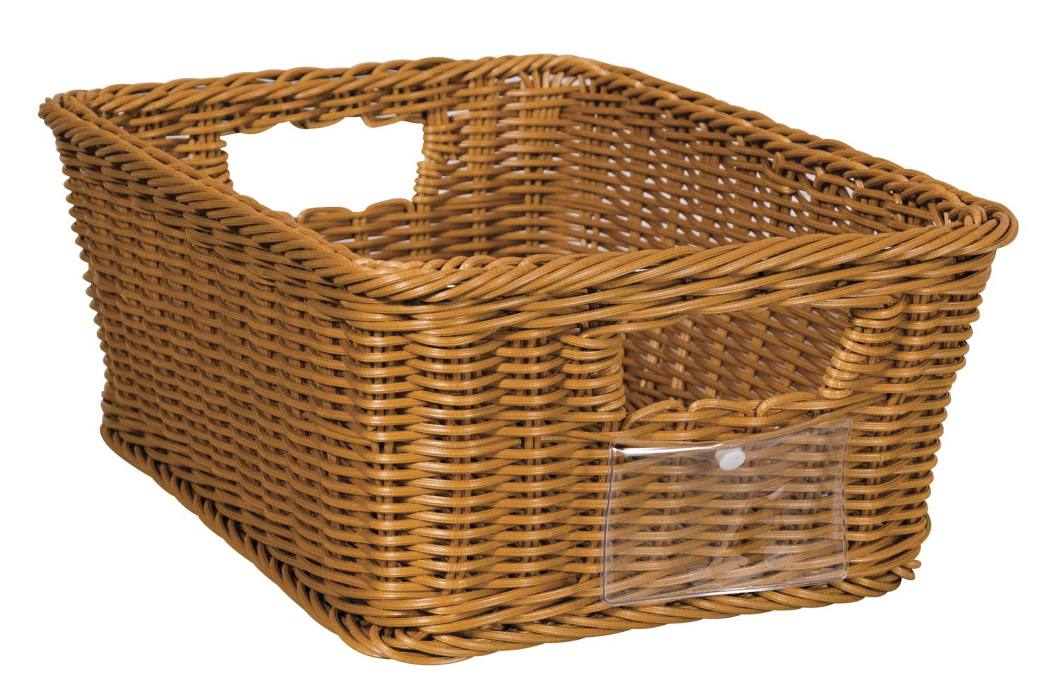 School Smart 1435091 Synthetic Wicker Basket - Large - 6 1/5 x 13 1/4 x 18 1/4 Inches