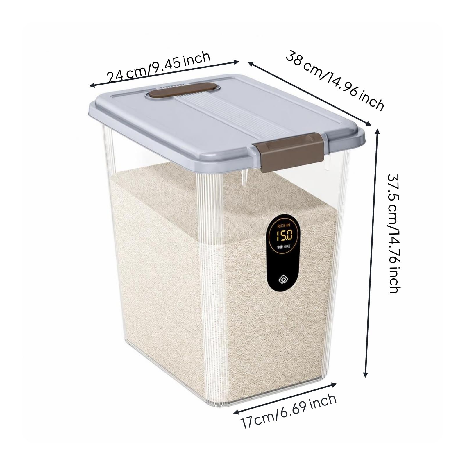 Gralara Platzsparend Mehl Aufbewahrungsbox, style to 2, color to 2