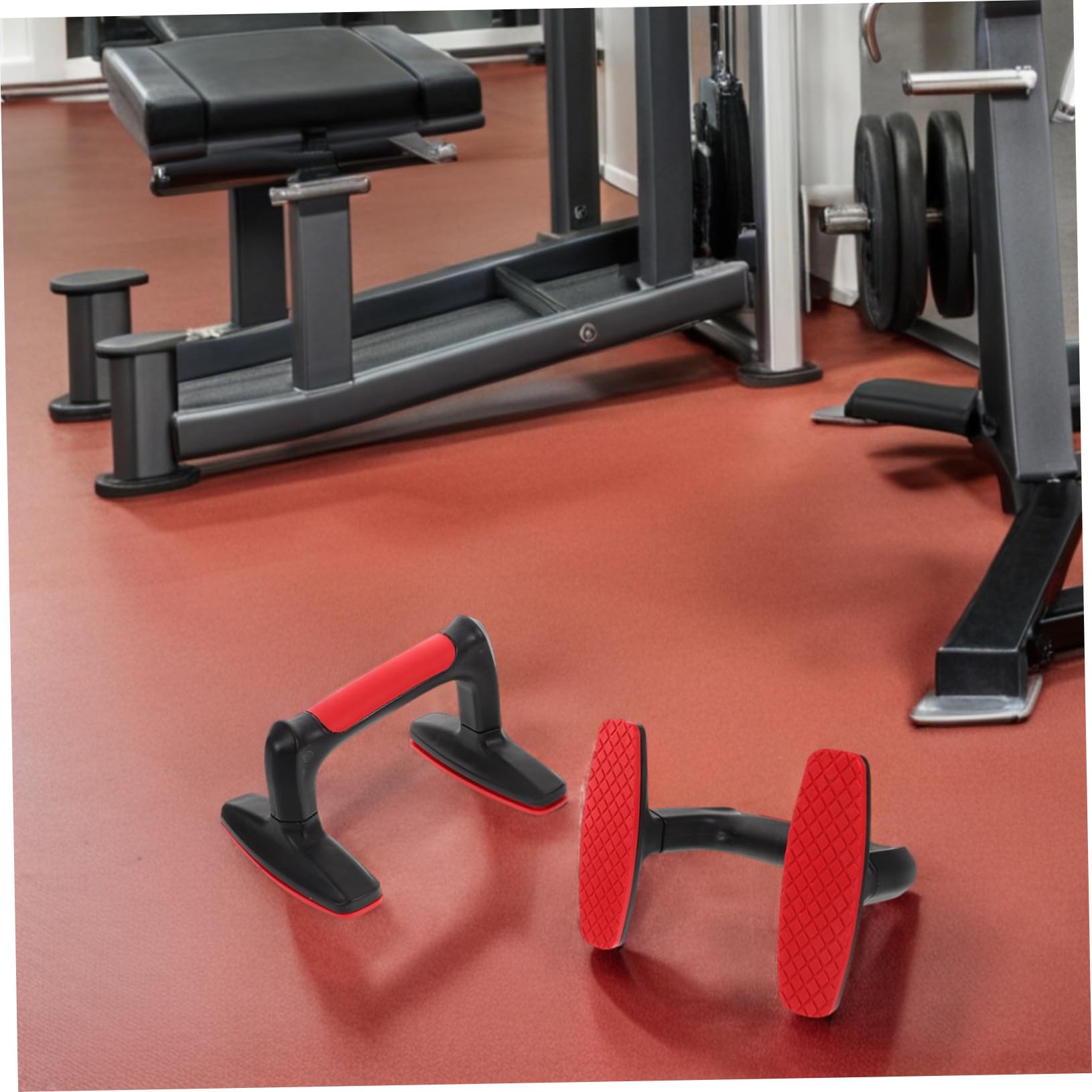 2pezzi Maniglie per Flessioni in Plastica da Pavimento Parallele Antiscivolo per Allenamenti Domestici Impugnature Ergonomiche per Flessioni per Uomini e Donne