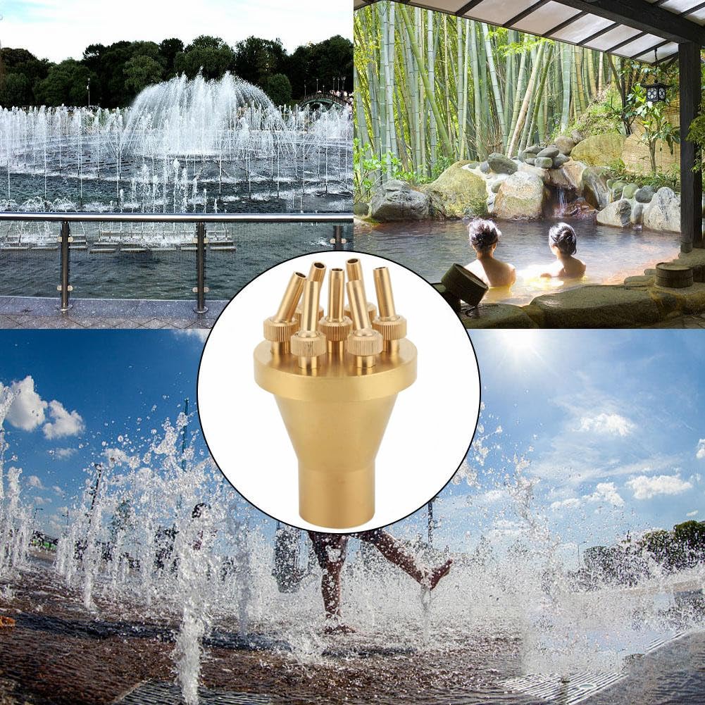 Mumusuki FNPT 1"DN25 2 Tier Centre Droit Fontaine Buse Jardin Pond Spray Tool Circulation De l'eau