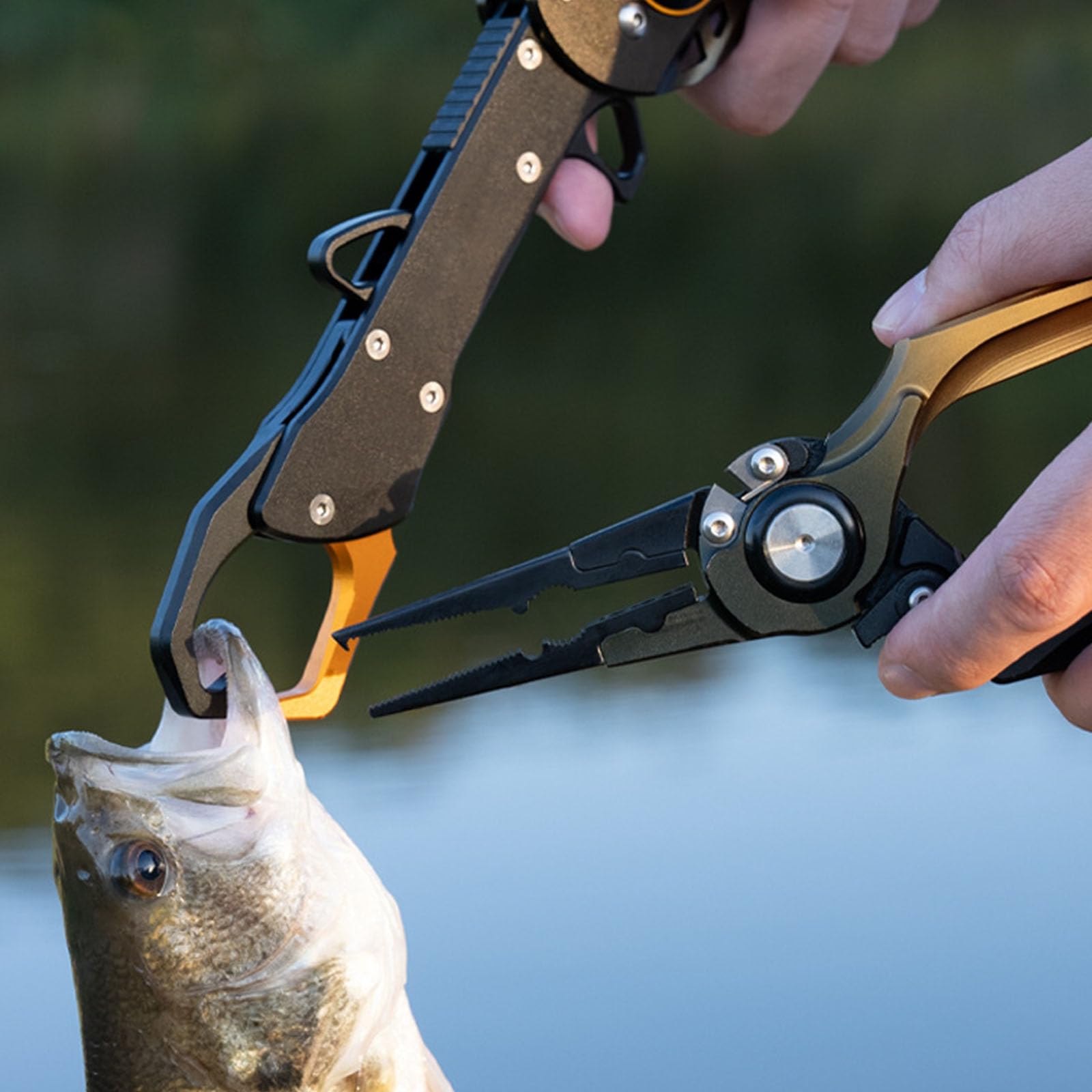 Pinza da pesca antiscivolo, in acciaio inox, per il controllo dell'acqua salata