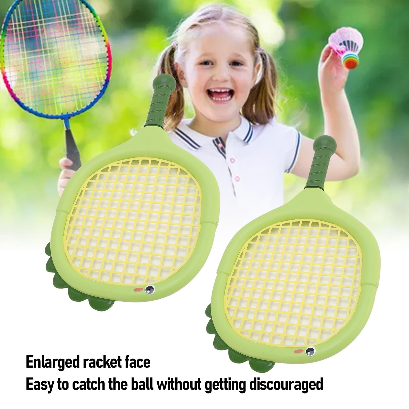 Juego de Raquetas de Tenis y Bádminton para Niños con 2 Volantes y 2 Pelotas