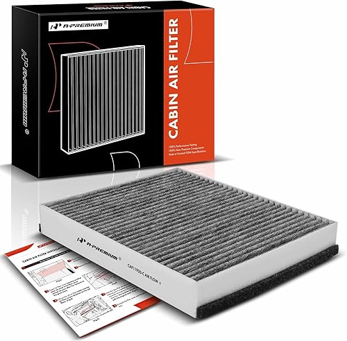 A-Premium Filtro de aire de cabina con carbón activado compatible con Ford Escape 2013-2019, Focus 2012-2018, Transit Connect 2014-2022, C-Max