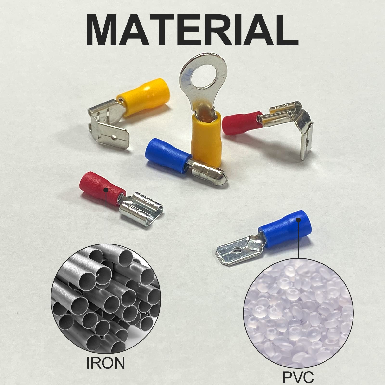 Set 480 Connettori Elettrici Con Isolanti - Forcella, Anello, Vanga Per Elettricisti