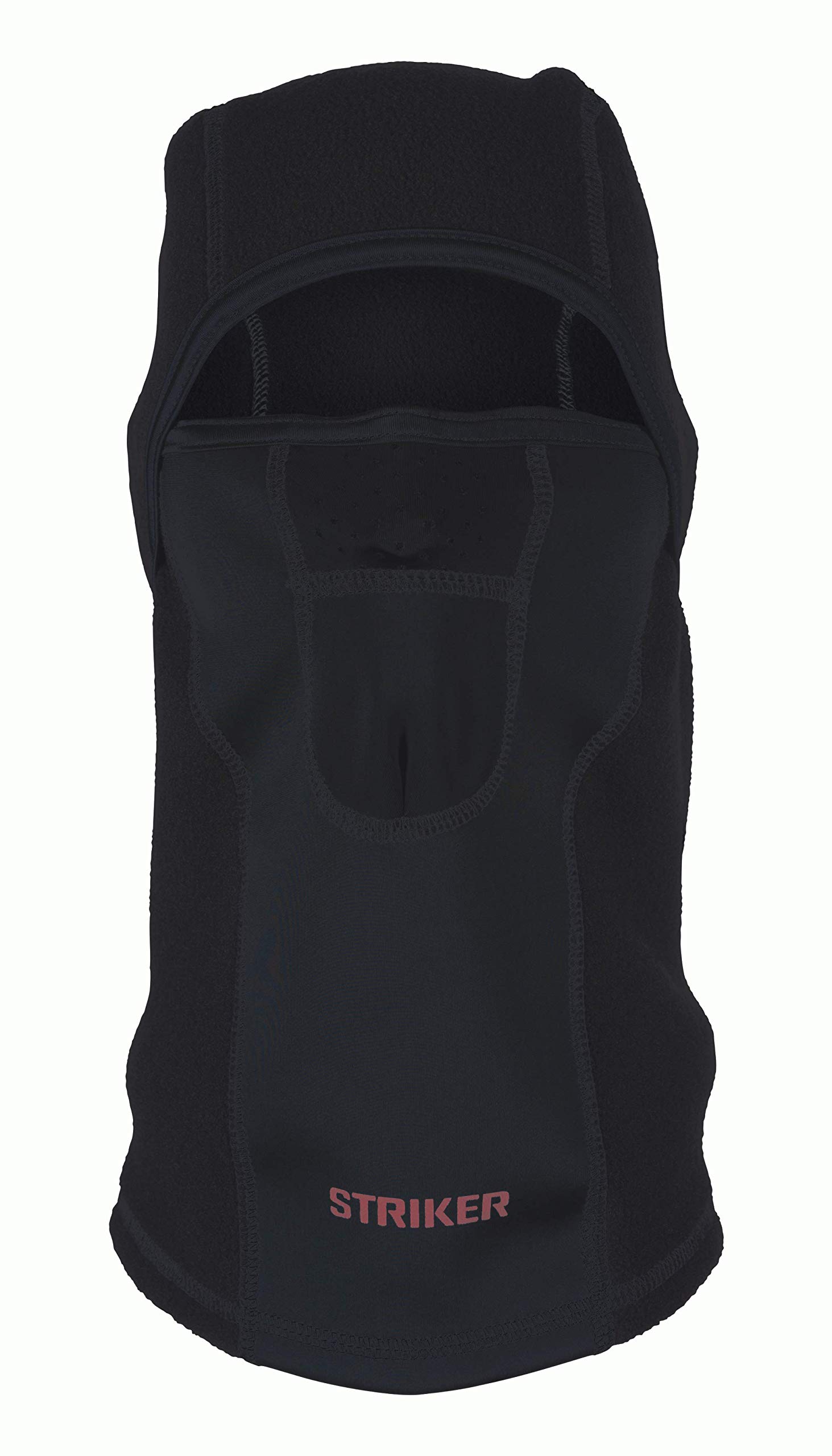 StrikerUnisex Headrush Fleece-Lined Durable Windproof Facemask - Warm Outdoor Face Cover Headgear for Men & Women Black