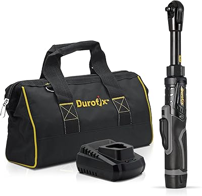Durofix RW1216-3P G12 Series 12V Li-ion Cordless 38 60 ft-lbs. Extended Ratchet Wrench Tool Kit with 1 Batteries and Canvas Bag