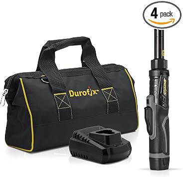 Durofix RW1216-3P G12 Series 12V Li-ion Cordless 3/8 60 ft-lbs. Extended Ratchet Wrench Tool Kit with 1 Batteries and Canvas Bag