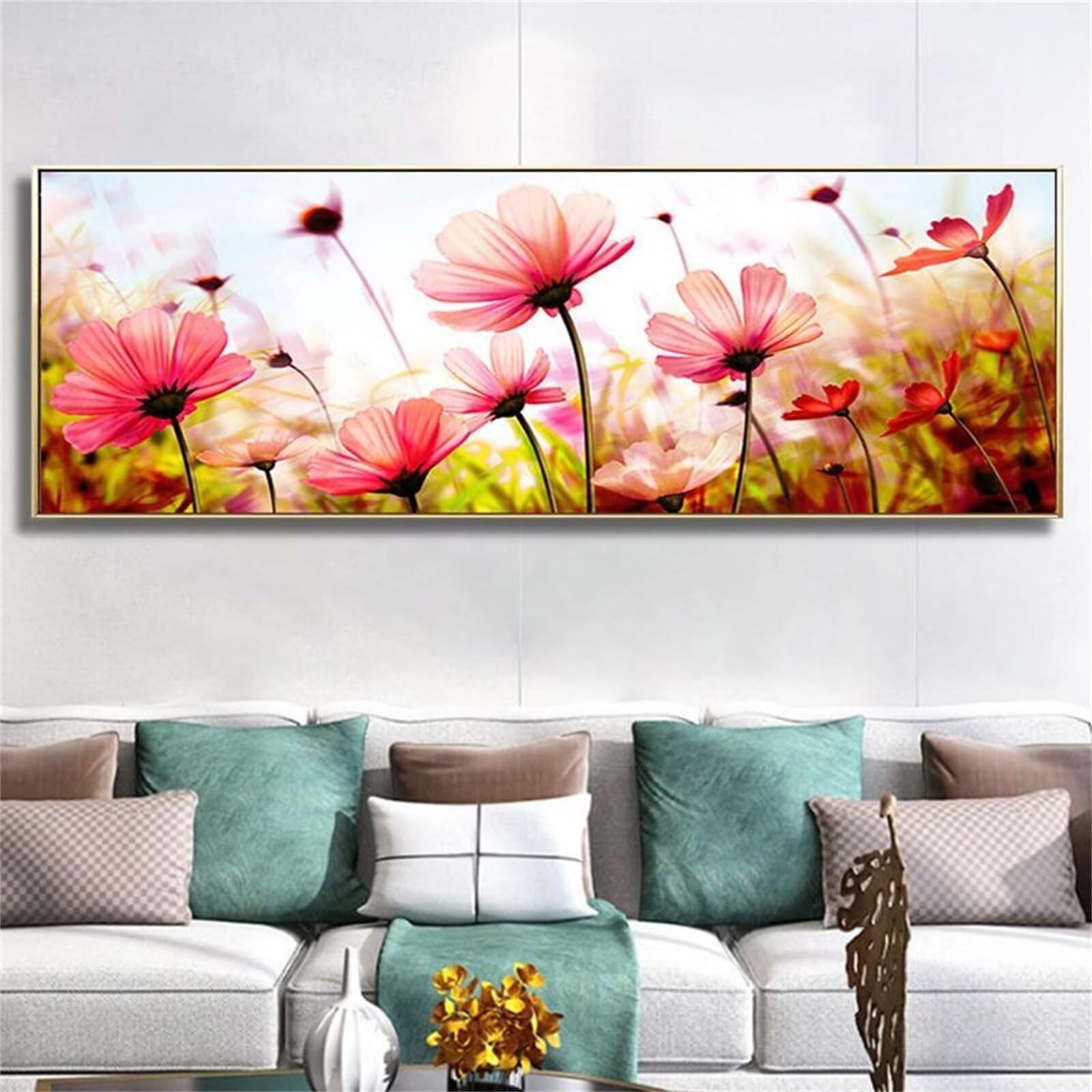 DIY Peinture Diamant Adultes Fleurs Rouges Point de Croix Broderie 5D