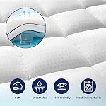 Premium Dual Layer 3 Inch Memory Foam Mattress Topper, 2 Inch Gel Memory Foam and 1 Inch Pillow Top Mattress Pad Cover for Back Pain, Soft Comfort Support(Queen Size 60" x 80")