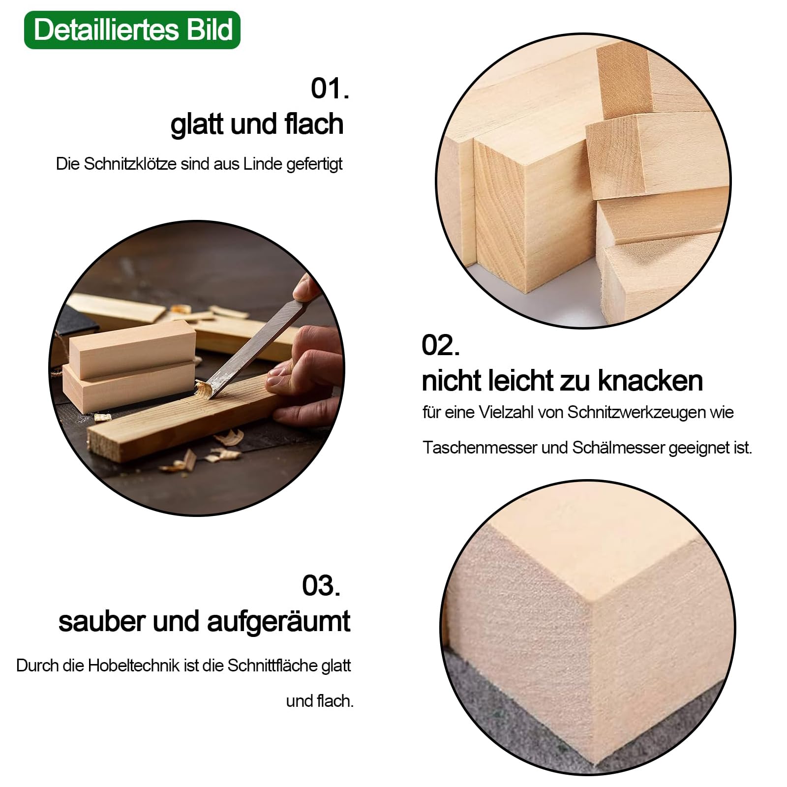 BUENTYA 12 PCS Blocs De Sculpture En Tilleul Naturel 5x5x5cm - Cubes En Bois Brut Pour Bricolage Et Créativité
