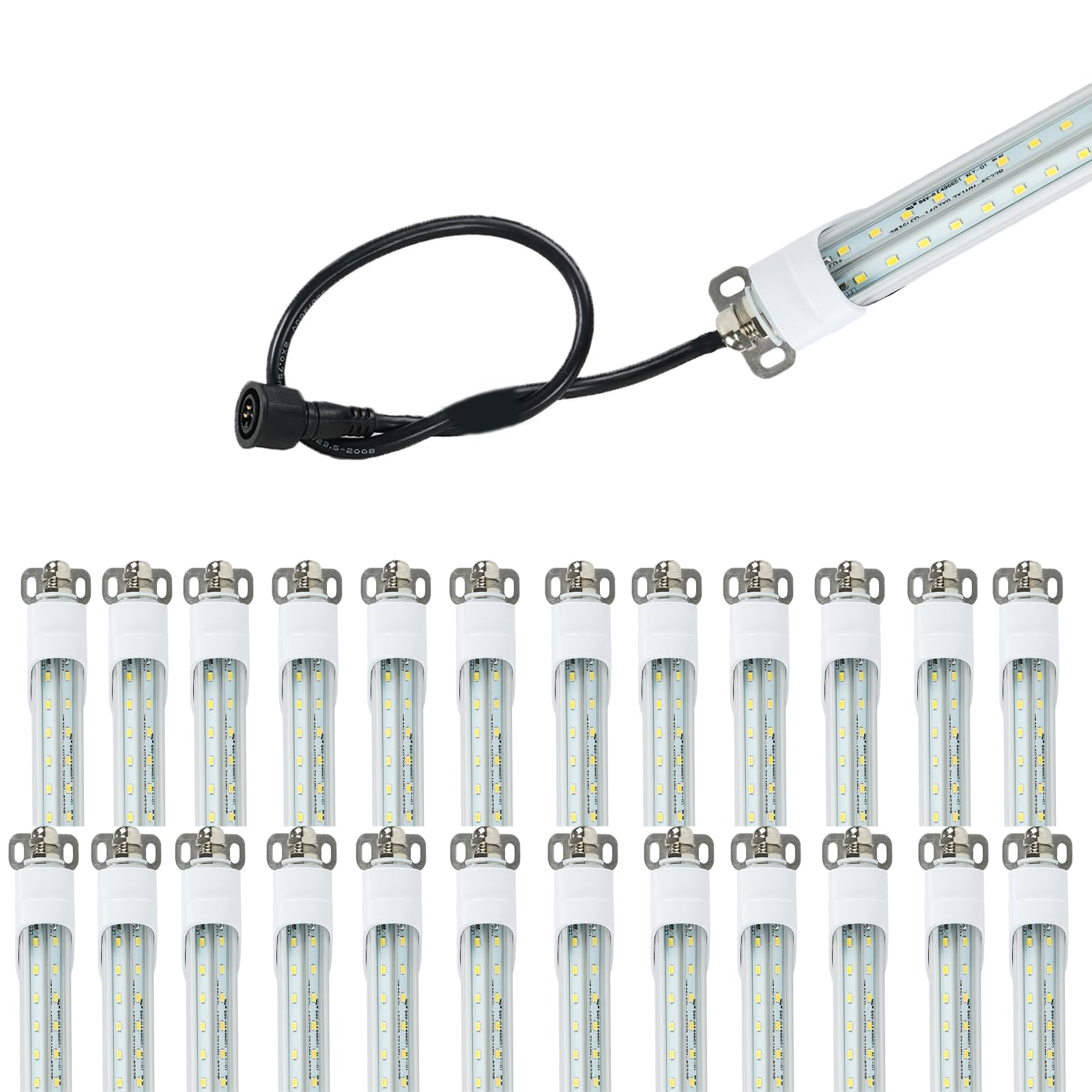 Sokply 4FT T8 LED Refrigerator Tube Light 18W 2520Lm, 5000K Daylight LED Cooler or Freezer Lights Clear Lens for Fridge, Supermarkets Freezer, Grocery