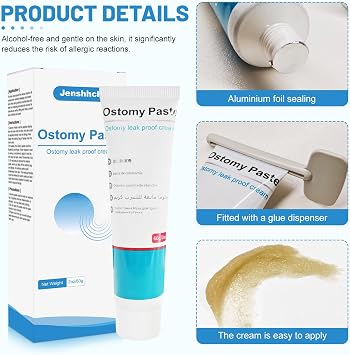 Ostomy Paste Ostomy Supplies, 2 oz Colostomy Skin Barrier Paste, Stomahesive Protective Skin Barrier Paste, Stoma Supplies, Preventing Ostomy Pouch Leakage