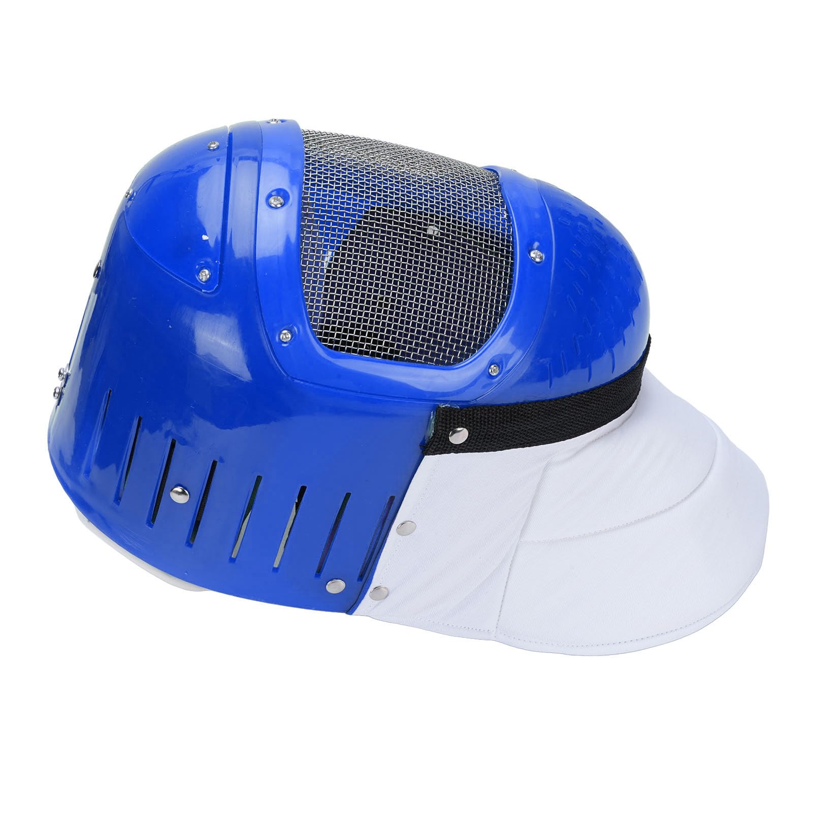 Alomejor Masque D'escrime pour Enfants avec Structure en, Métallique Robuste, adapté aux Disciplines du Fleuret, de L'épée et du Sabre (Blue)