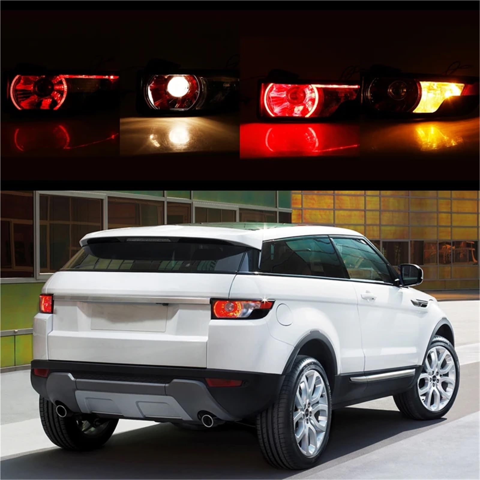 Lampa tylna zespolona Pasuje do Land Range Rover Evoque 2011-2015 Tylne światło samochodu Tylne światło Lampa LR058816 LR058817 tylne światła LED(Left)