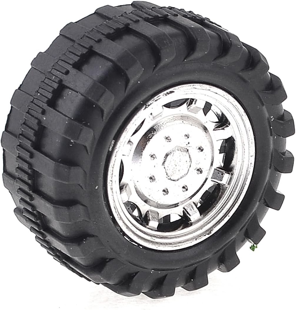 Black Plastic Shaft Hole Diameter 2.5mm RC Toy Truck Wheel