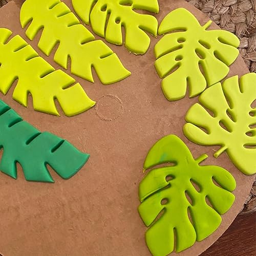 Miniatura 4 de Moldes grandes para fondant de hojas de tortuga, moldes de silicona para plantas de helecho de palma hawaiana, moldes de chocolate para hornear