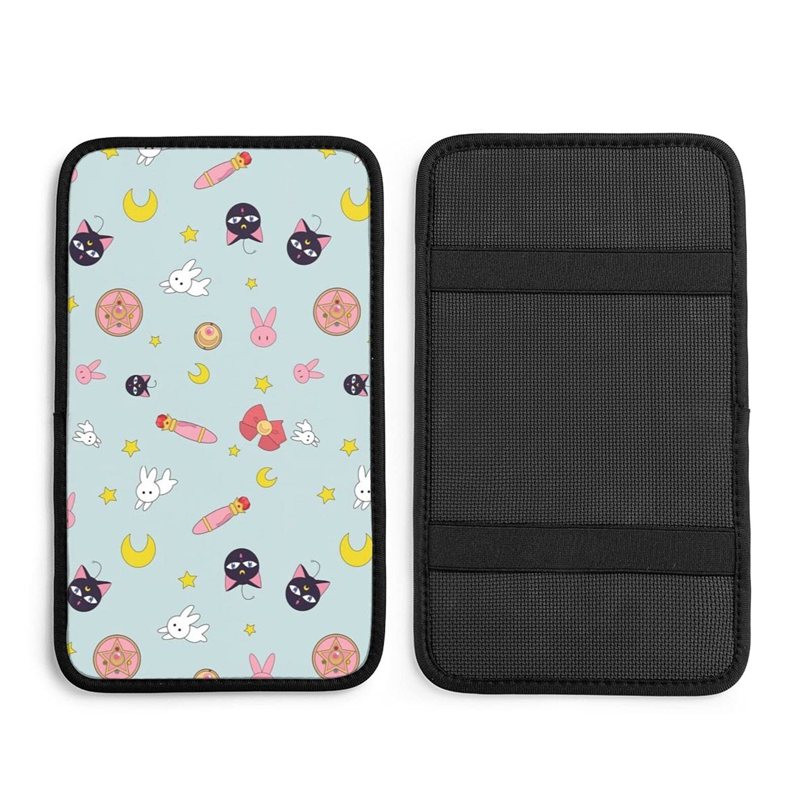 Sailor Moon Car Center Console Pad Car Armrest Pad Box Cover Protective Cover General Auto Parts Decoration