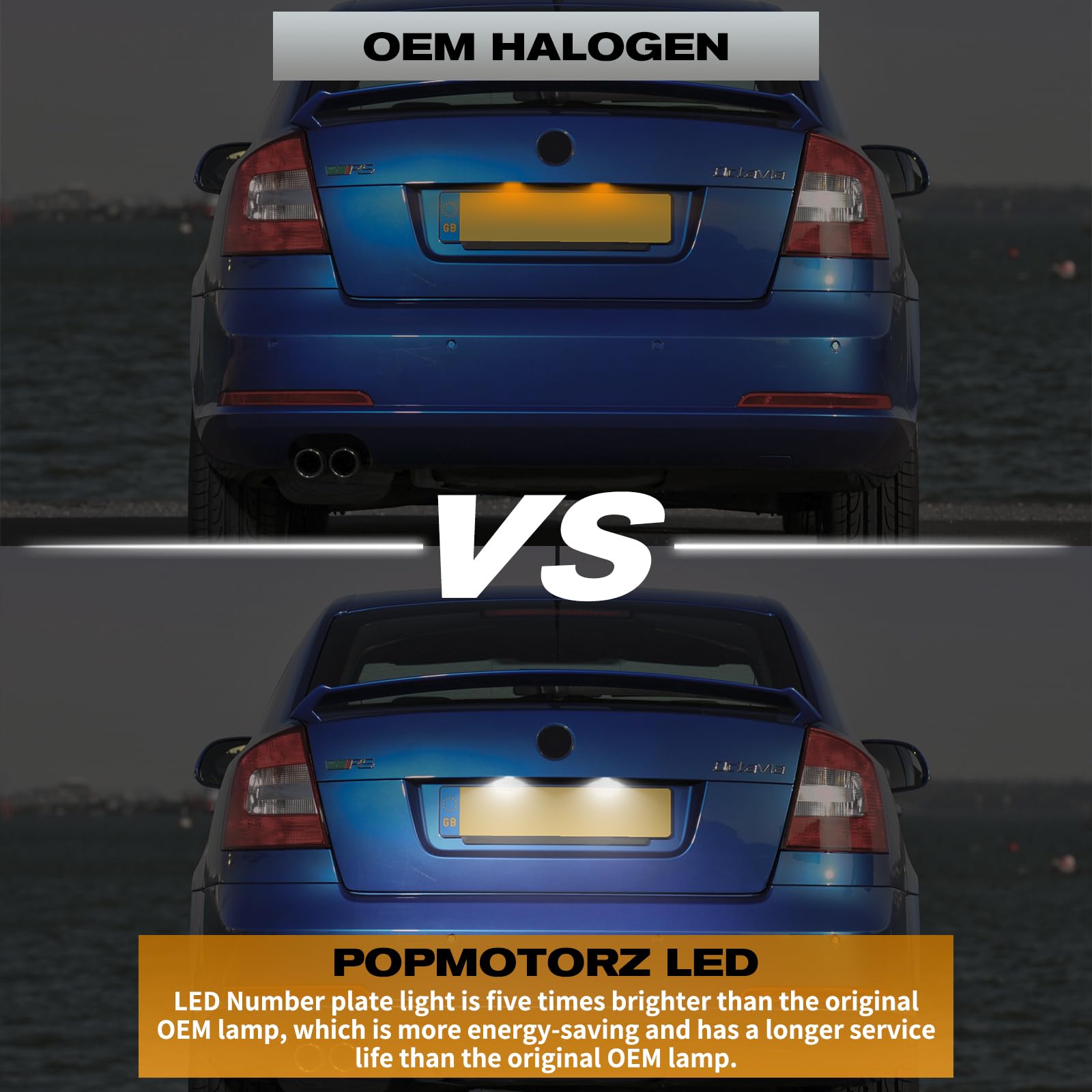 Skoda Octavia Fabia LED Blanc Vrs Xenon Numéro / Licence