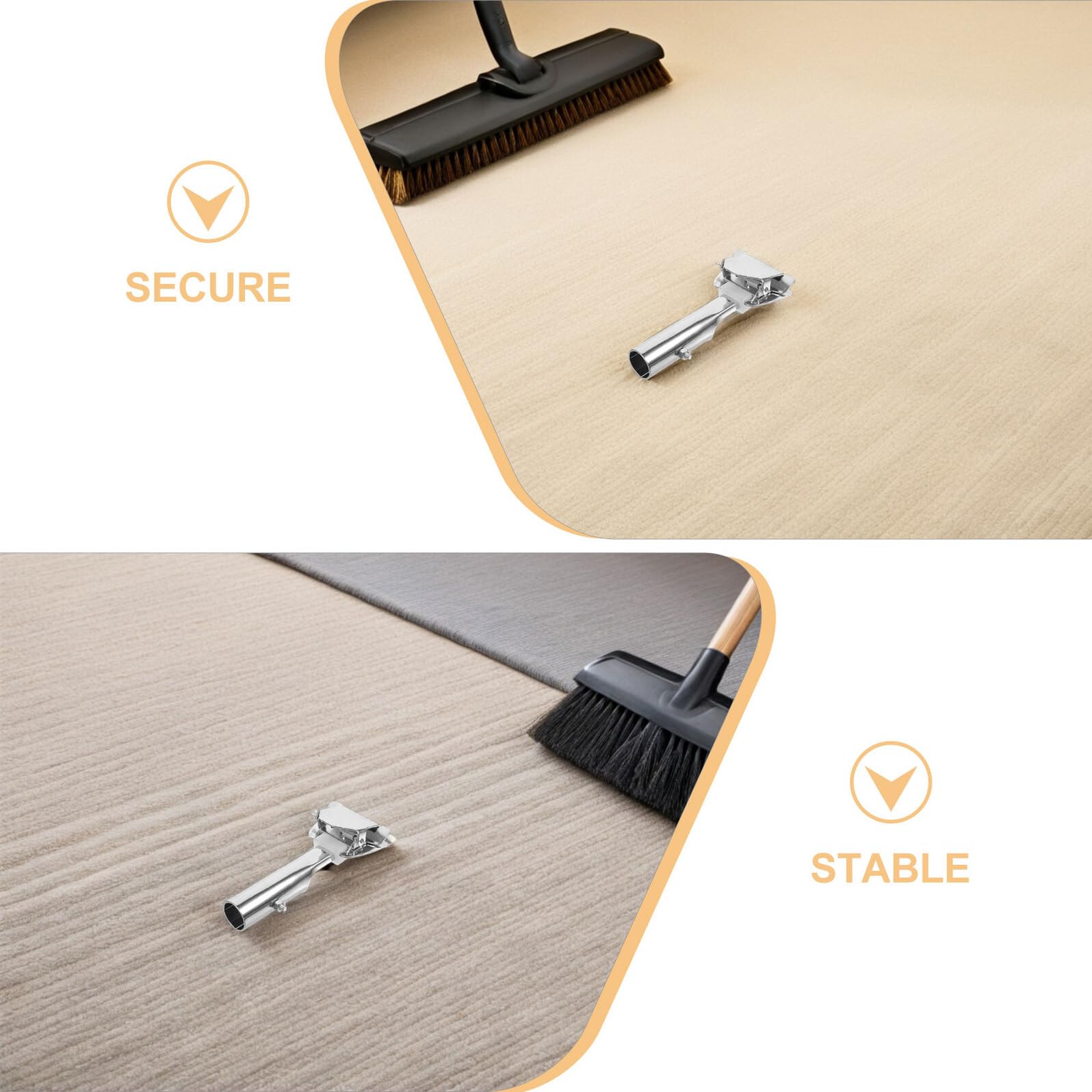 DOITOOL Abrazadera de Acero Inoxidable para Varilla de Trapeador, Clip de Repuesto de 3 Piezas de 2.0 Mm Tornillos, Accesorio para Mopas de Limpieza de Suelos en Hogar y Profesionales