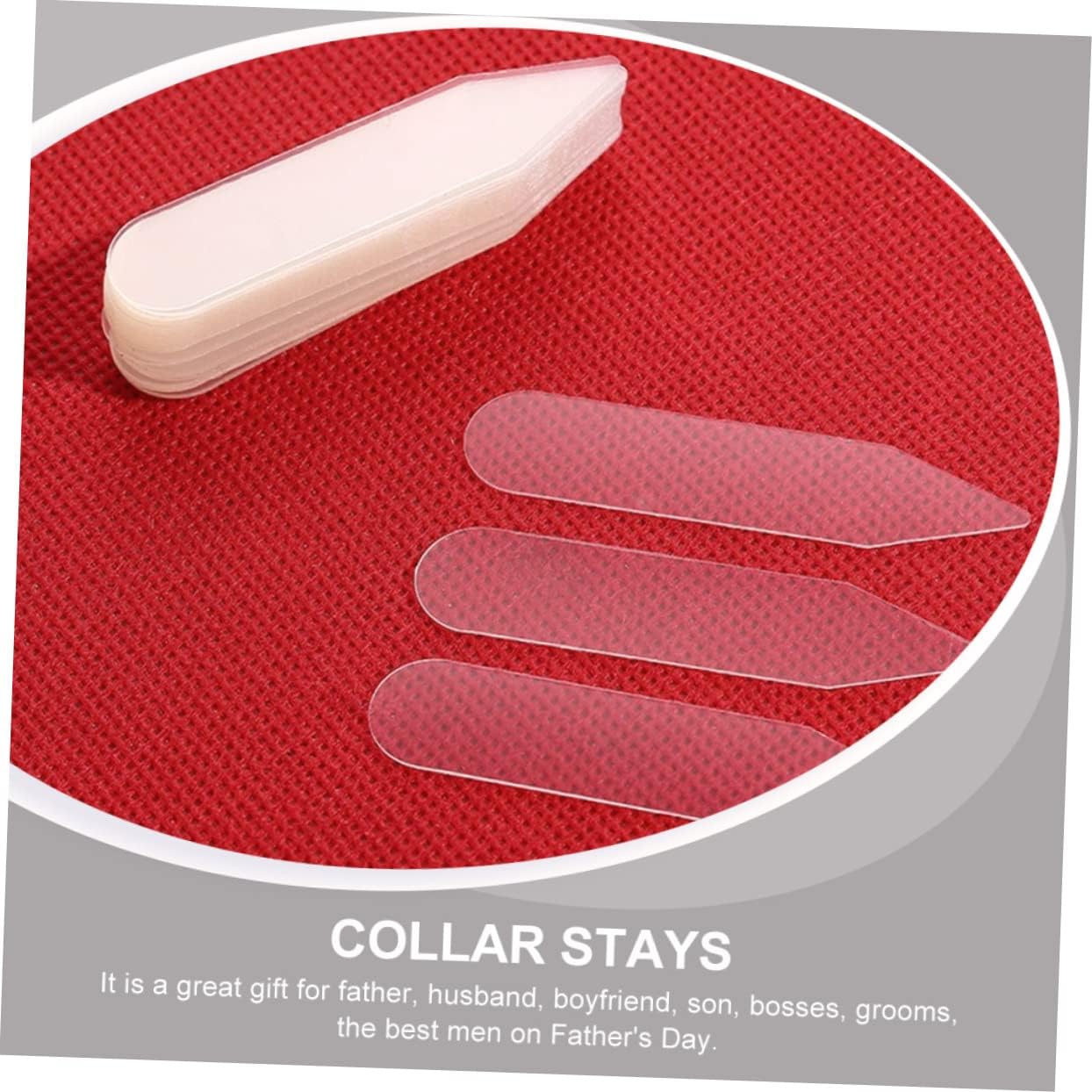300pcs Men Shirt Collar Stays Collar Clips Dress Shirt Support Stiffener