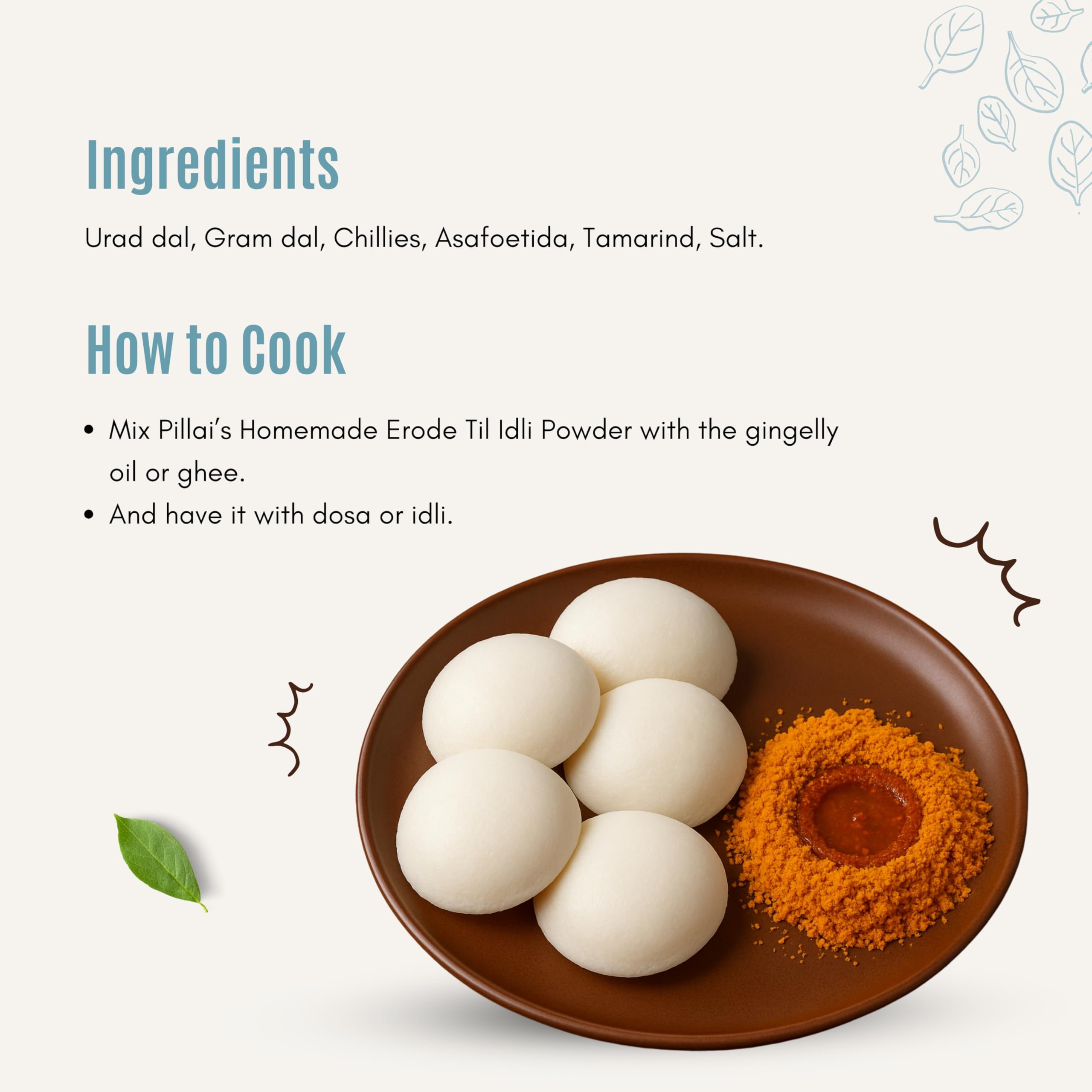 RR PILLAI'S Homemade Erode Style Ellu Idli Podi/Sesame Idli Podi - 100grams (Pack of 1), Pairs Beautifully with Idli and Dosa, Ziplock Packing - Image 6 thumbnail