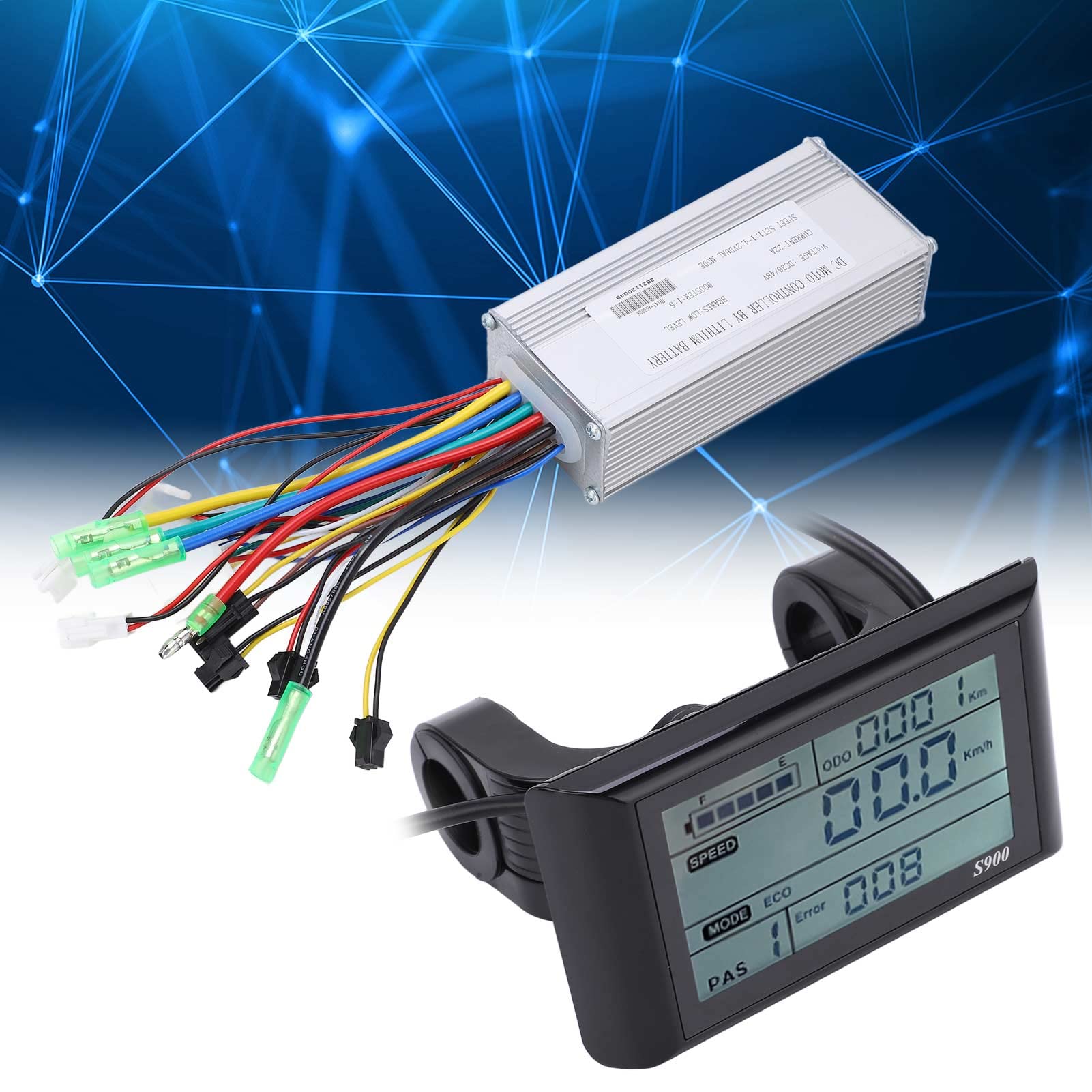 Zestaw KontroleróW Bezszczotek Elektrycznych z 9 MOSFET -LCD Wyświetlacz -łatwy do Zainstalowania i Użycia dla SilnikóW 500 W 750W -przydatne dla Cykli