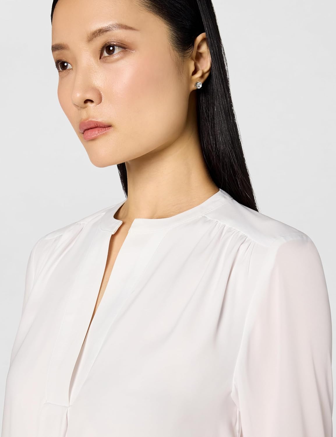 Calvin Klein Womens Sleeveless Collared Twist Front Blouse - Image 3