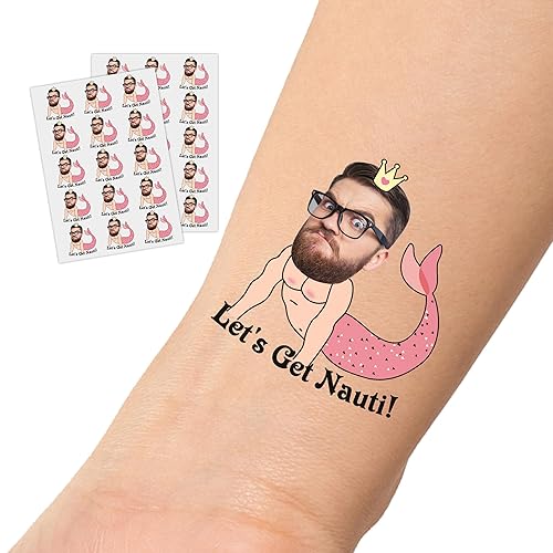 Miniatura 8 de Tatuajes temporales personalizados con foto, suministros de despedida de soltera, tatuajes personalizados cara de novios, tatuajes temporales falsos