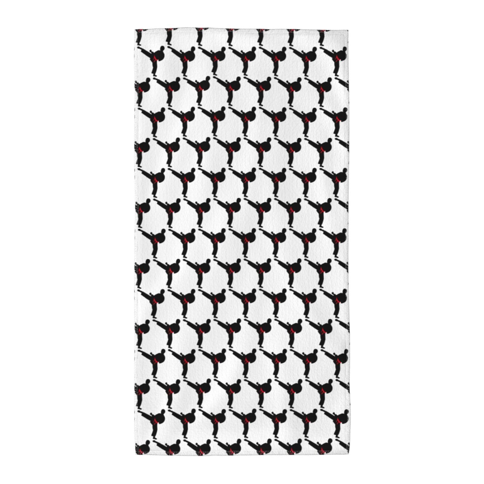 WYCZHY Karate Boy Changeable Belt Color Printed Quick Dry Beach Towel For Camping Travel Vacation