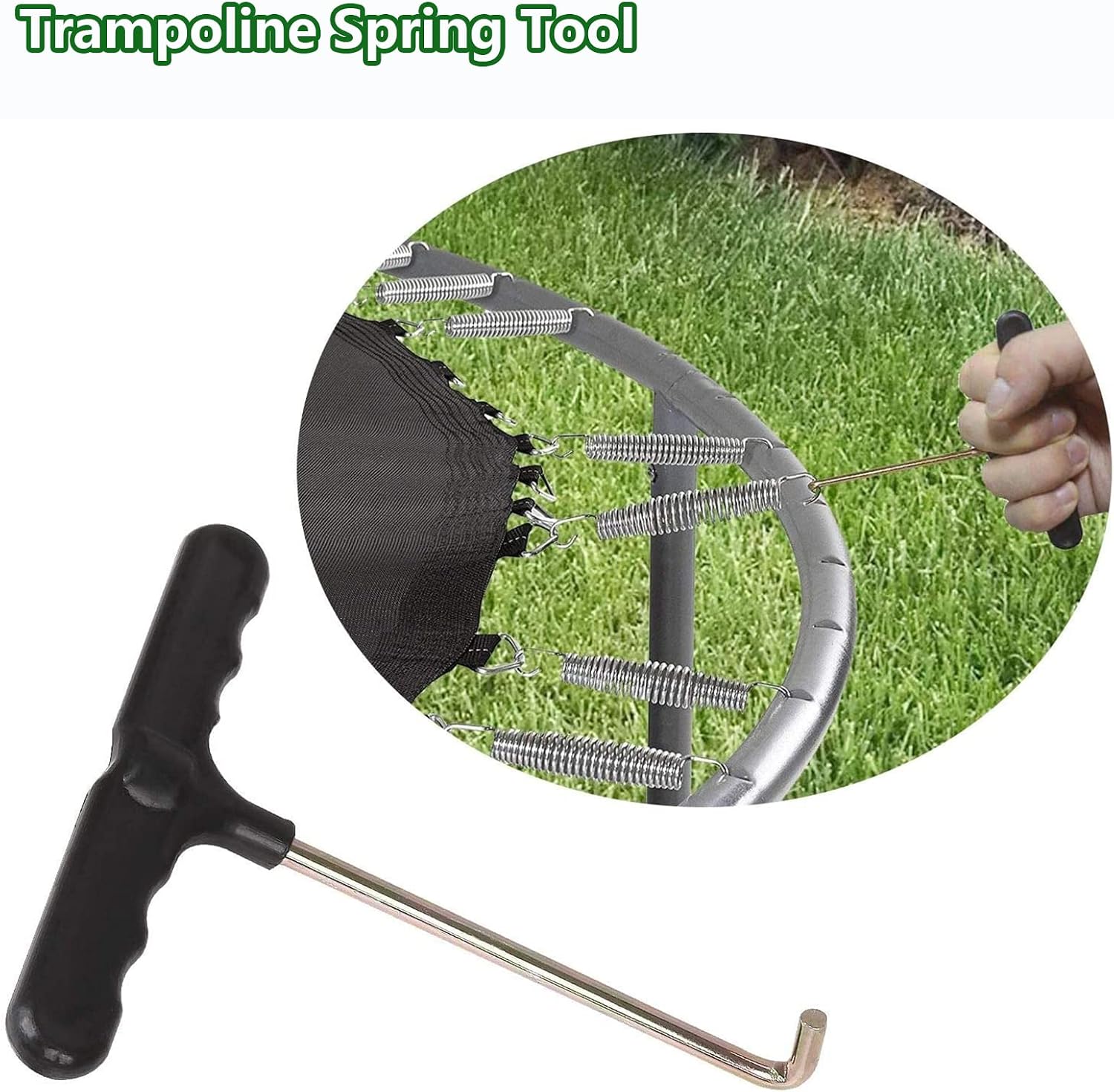 15 x Replacement Trampoline Springs 3.5in 3.9in 4.6in 5.1in 5.5in 6.5in 7in 8.3in, Heavy-Duty Galvanised Spring with Puller Tool, Trampoline Replacement Accessories Parts