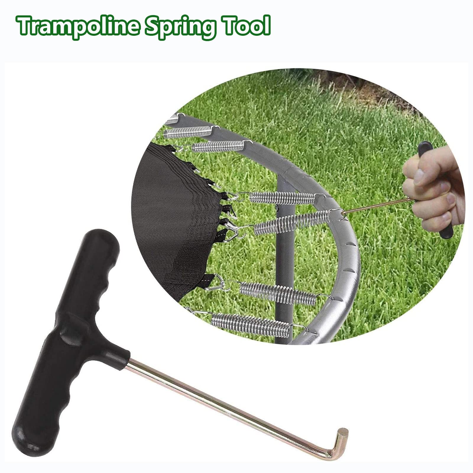 Trampolin-Ersatzfedern, verzinkter Stahl, rostbeständig, inklusive Trampolin-Federwerkzeug, 50 Stück