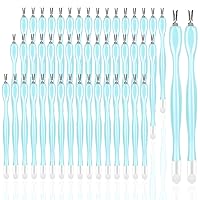 Vista 11 de 50 piezas de cortador de cutículas de uñas, limpiador de uñas de goma, cuchillo de cutícula con mango de plástico, doble extremo, tenedor de piel