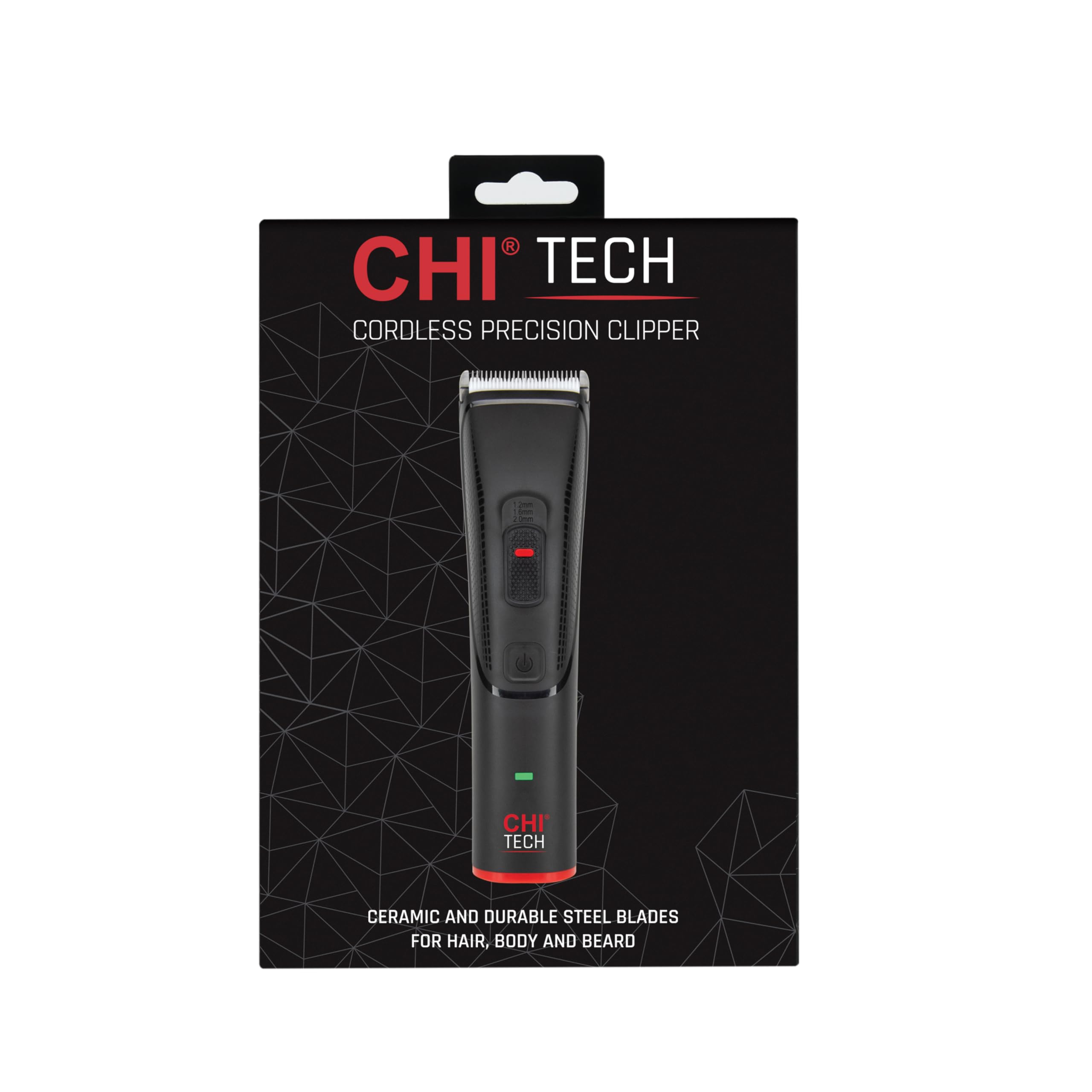 CHI Tech - Cortapelos de precisión inalámbrico, para un estilo de precisión, agarre suave y cuchillas de acero inoxidable, incluye 4 accesorios de protección