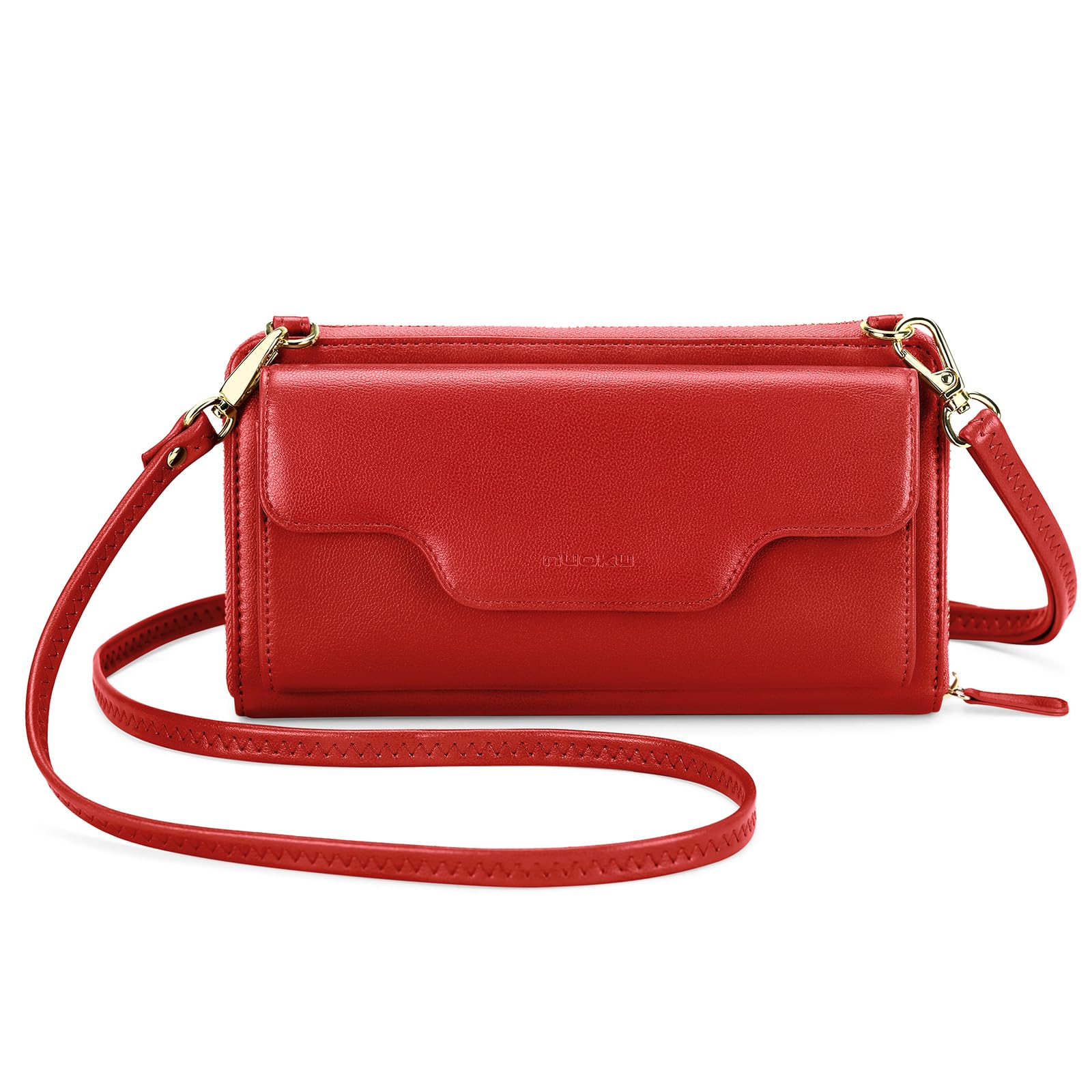 Small Purse for Women, RFID Blocking Wristlet Wallet, Crossbody Clutch with Cell Phone Pocket