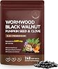 Wormwood Black Walnut and Clove Softgels, 6600mg High Strength Formula for Humans with Pumpkin Seed, Garlic, Turmeric & Oregano, Supports Digestive, Liver Wellness & Daily Energy, 240 Softgels