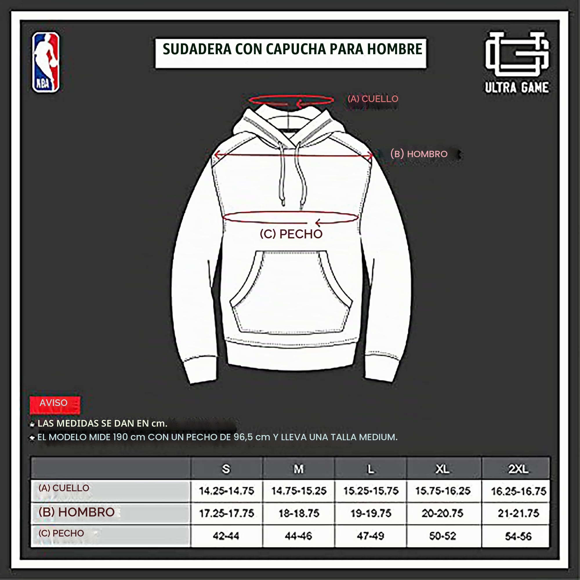 Ultra Game Sudadera con capucha oficial de la NBA para hombre, supersuave, de Midtown