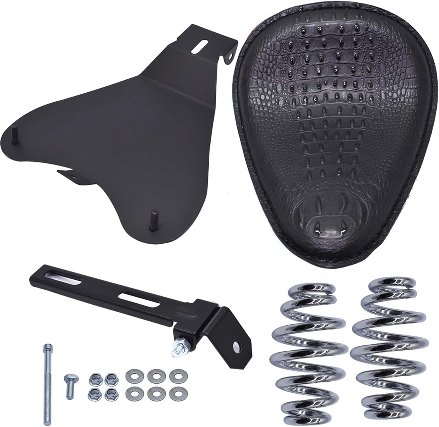 munirater Motocycle Black Sprung Seat with Seat Base Replacement for ACE VT 1100 750