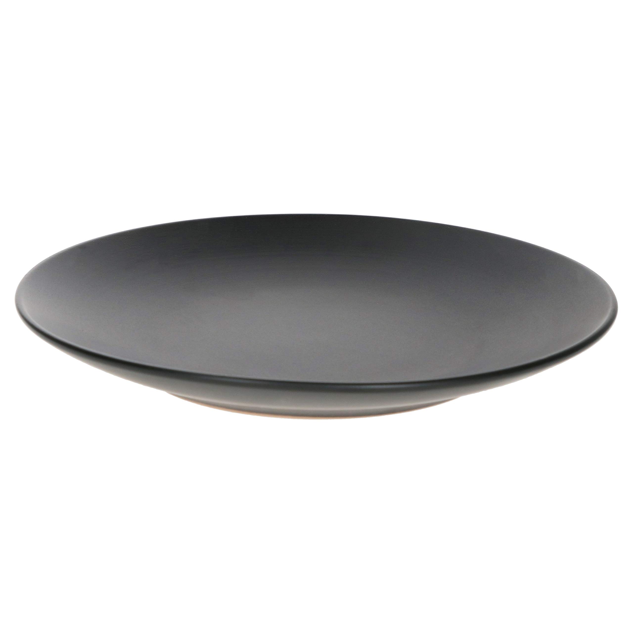 MamboCat Lampart Nero - Set di piatti fondi da 18 pezzi, per 6 persone, in stile etnico moderno, in gres nero opaco