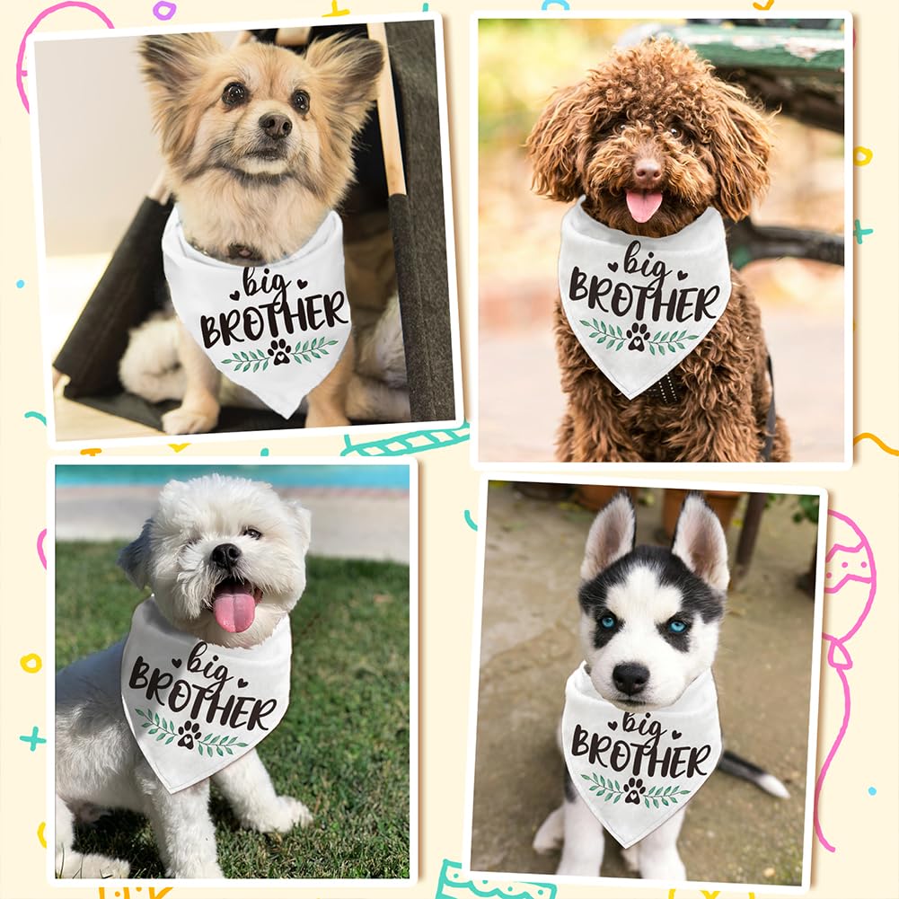 arricraft 1 bandana triangolare per animali domestici, in cotone, con scritta "Big Brother", lavabile, per cuccioli e gatti, bavaglini, accessori