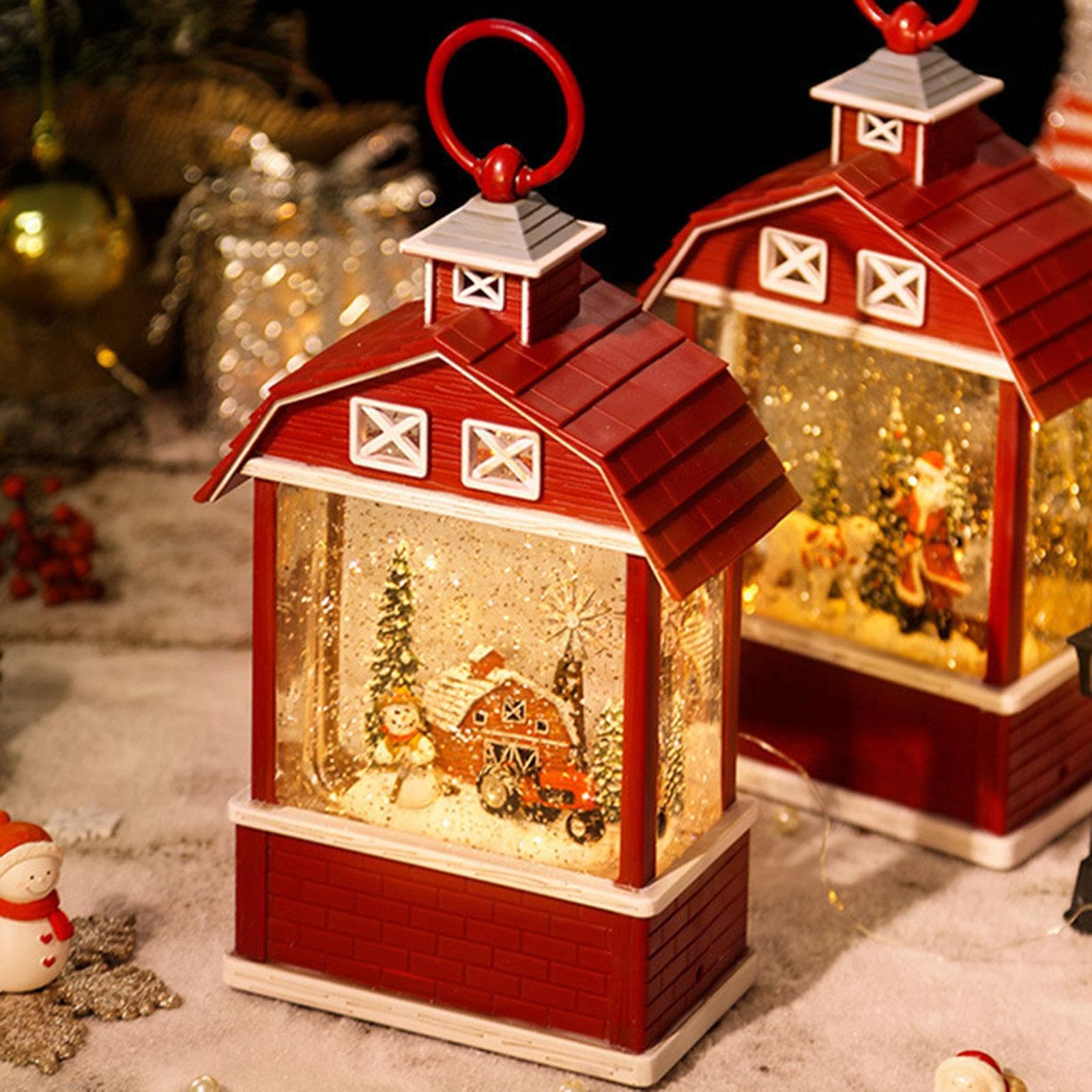 Klassische, tragbare Schneekugellaternen, die für festliche Beleuchtung von drinnen und draußen während der gesamten Saison konzipiert wurden. Schneekugellichter,