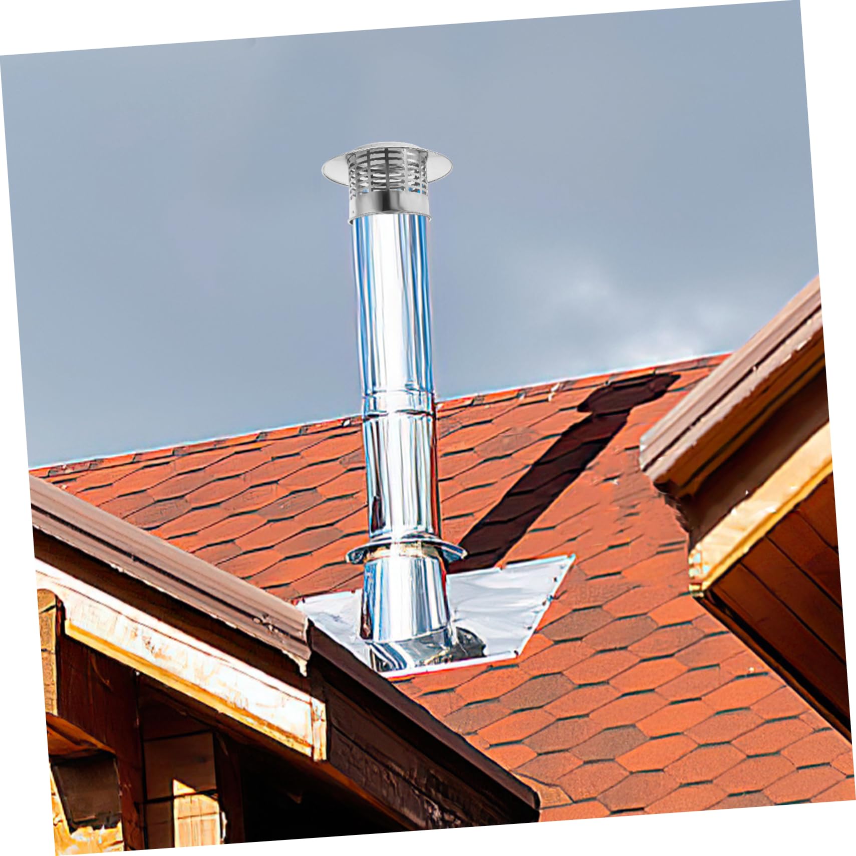 Ciieeo Sombrerete Cubierta de Lluvia Antilluvia Chimenea de Acero Inoxidable 304 que Previene la Entrada de Agua para Conducto de 110mm para Ventilación de Techo