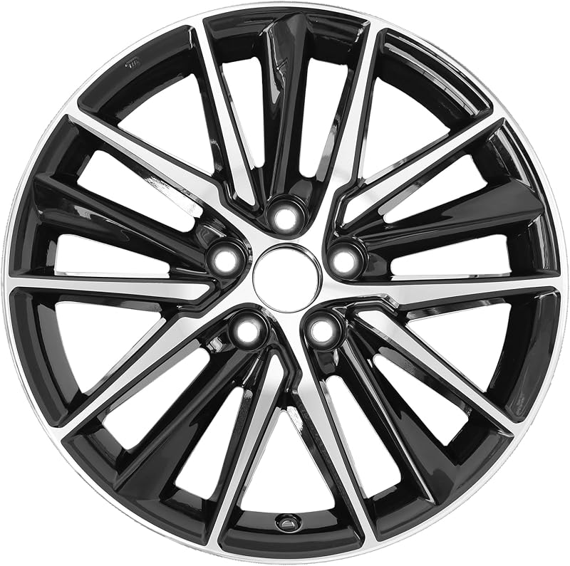 New Single 18 Inch 18x8 Inch 18" Premium Aluminum Alloy Wheel Rims Fit for Toyota Camry SE 2018 2019 2020 2021 2022 2023 2024, ALY69133U45N, Machined Black Wheels, OEM Replacement Rim, 69133