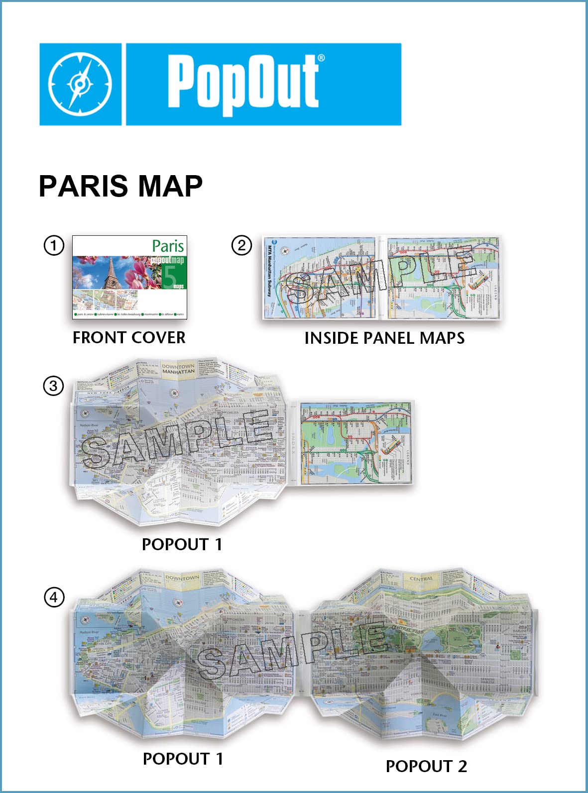 Popout Map/ Paris