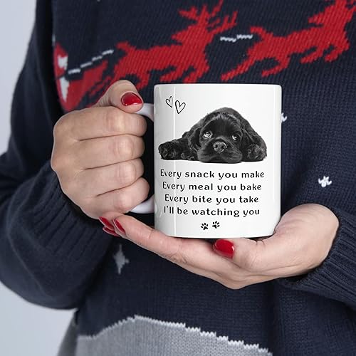 Miniatura 4 de Divertidos regalos de cocker spaniel americano para mujeres y hombres, taza de café de cerámica, taza de té blanca, 11 onzas, regalo para amantes de